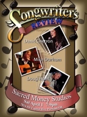 An early Songwriters Review from the Sacred Money Studios show